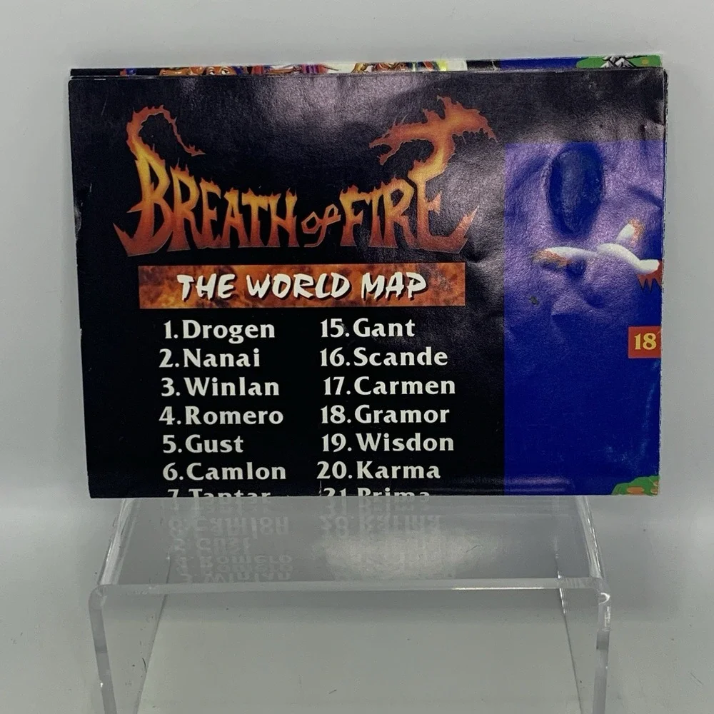 Breath of Fire Super Nintendo SNES with Game Cartridge, Box, Tray, Manual & Map